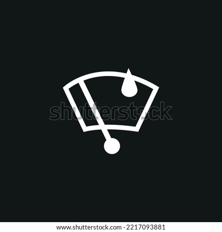 This is a vector image of an indicator symbol on a car dashboard. These images can be used as icons, clips, symbols, logos and so on. This symbol is made in white on a black background