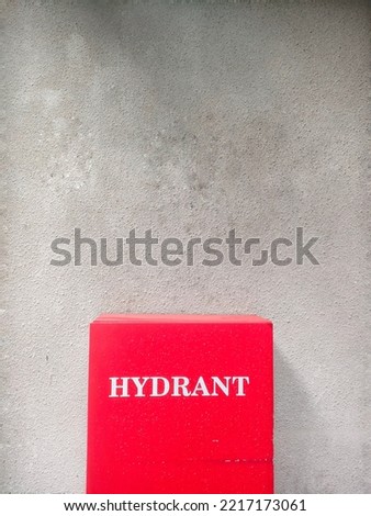 Hydrant box that installed on the cement exposed wall