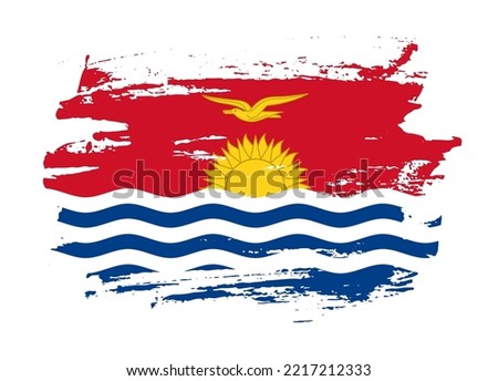 Grunge style textured flag of Kiribati country