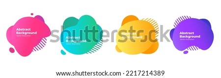Abstract blur fluid shapes color gradient vector illustration. Free form shapes. Abstract background Royalty-Free Stock Photo #2217214389