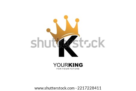 K logo crown for construction company. letter template vector illustration for your brand.