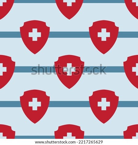 Seamless vector pattern of shields with crosses