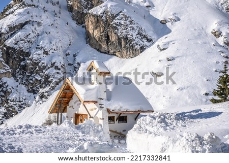 Winter wonderland in Dolomites, Italy 