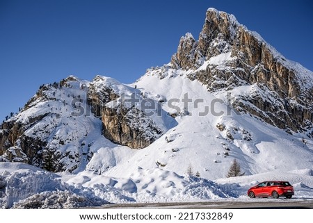 Winter wonderland in Dolomites, Italy 