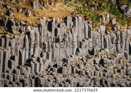 Reynysfjara Beach Basalt columns - Iceland - texture
