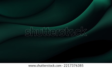 Green fabric cloth satin folded background and texture luxury style. Vector illustration Royalty-Free Stock Photo #2217376385