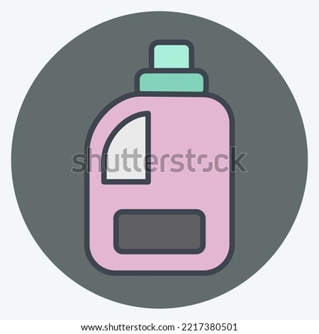 Icon Clean Product. related to Laundry symbol. color mate style. simple design editable. simple illustration, good for prints