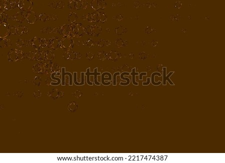 Light Orange vector template with circles. Blurred decorative design in abstract style with bubbles. Pattern of water, rain drops.