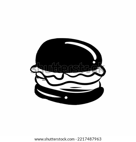 
fast food silhouette illustration on white background