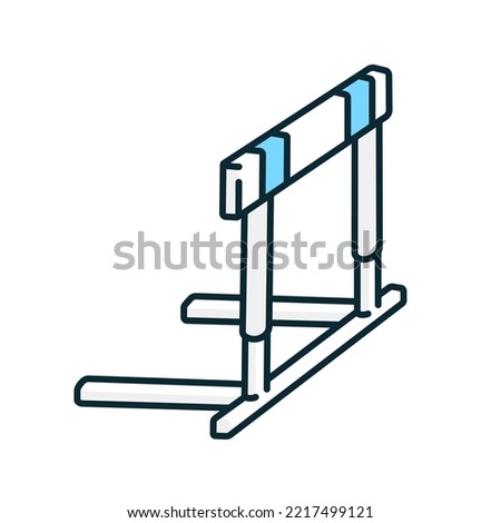 Obstacle race hurdles. Vector illustration material. Royalty-Free Stock Photo #2217499121