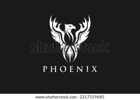 Phoenix bird logo design egypt mythology icon symbol fire flame