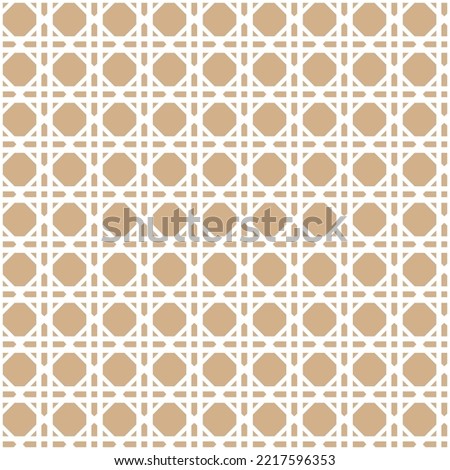 Vector rattan cane seamless pattern Royalty-Free Stock Photo #2217596353