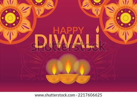 happy diwali. The Festival of Lights. Indian festive theme background vector illustrations EPS10
