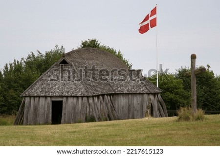 Old barn in Fyrkat in Denmark