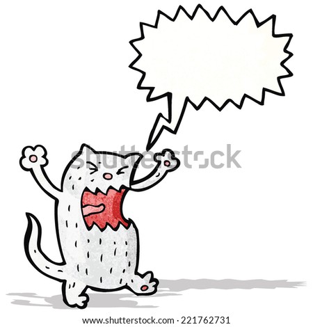 cartoon angry cat