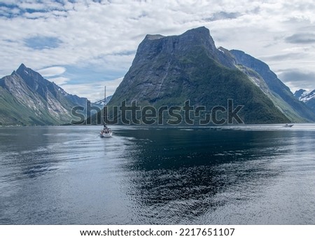 Ships and jachts in the fjords of Norway