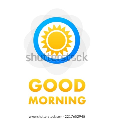 Good morning in the form of the sun. Vector illustration