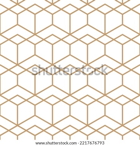 Abstract seamless golden pattern background. Vector illustration.
