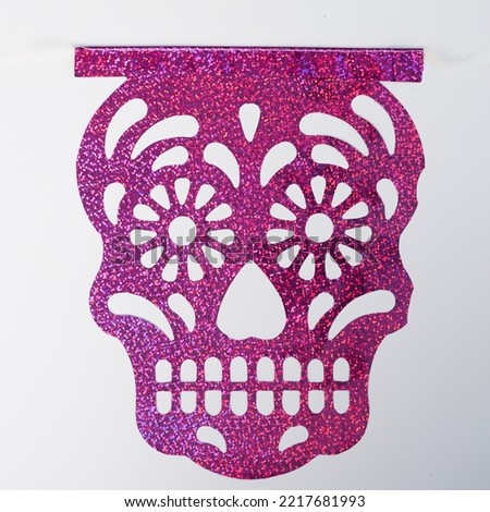 mexican decorations for the day of the dead, minced paper