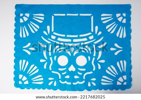 mexican decorations for the day of the dead, minced paper