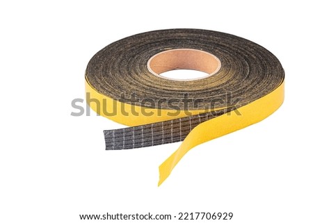 Foam CR Neoprene Foam Strip with Single Sided Adhesive Tape. Single Sided strong adhesive CR Foam Rubber insulation tape.