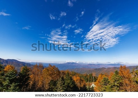 Mountain scenery with colored leaves around Mt. Nikko-Shirane
Nikko-Shirane is one of Japan's 100 famous mountains Royalty-Free Stock Photo #2217723323