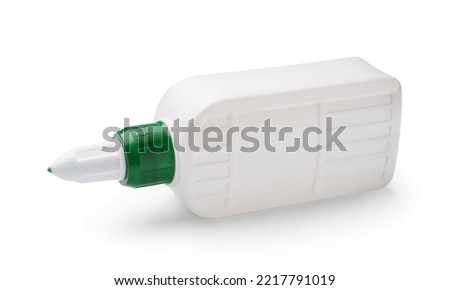 Bottle of glue isolated on white background