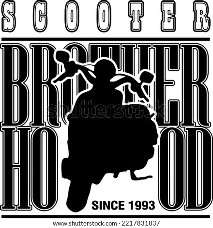 
fraternity scooter club vector illustration logo