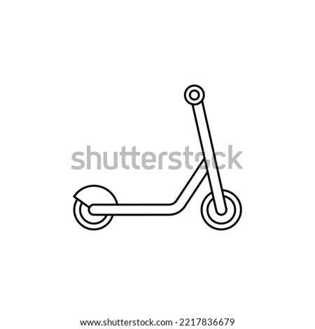 Scooter icon in line style icon, isolated on white background