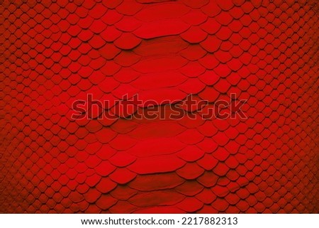 red snake skin background, python leather texture