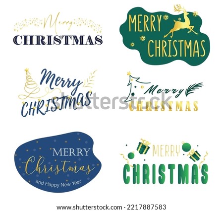Set of mockups for Christmas and New Year greeting cards