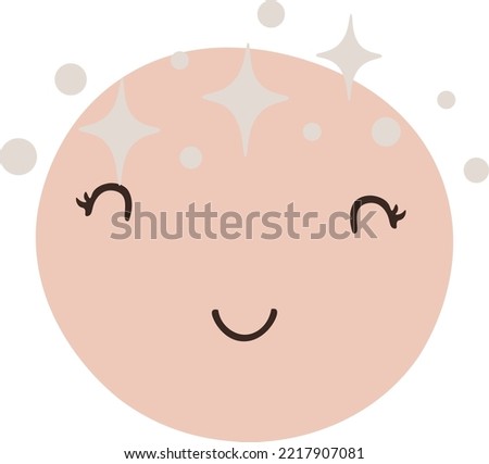 Cute Star and Moon Vector Illustration