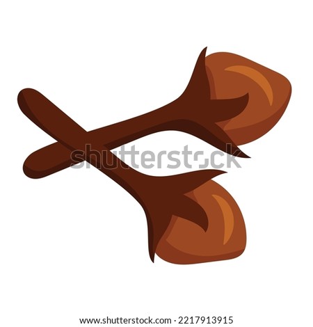 Dried spice cloves. Vector illustration isolated on white background. Royalty-Free Stock Photo #2217913915