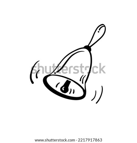 Bell. Hand-drawn vector doodle illustration.