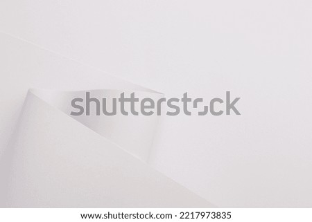Curved abstract white background, wallpaper
