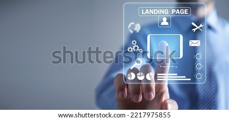 Online web business. Landing page. Internet, technology, Business Royalty-Free Stock Photo #2217975855