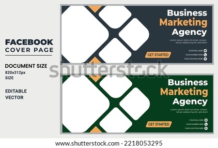 Facebook Cover Design Template, Corporate banner, web banner design