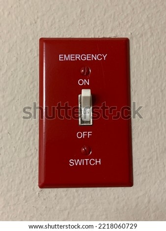 Emergency switch from head on, set to on.