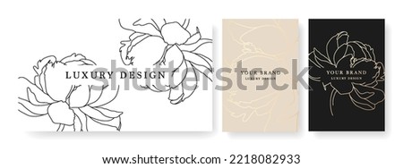 Luxury banner in light colors,
frame design set with gold flower pattern. Luxury premium background pattern for menu, elite sale, luxe invite template, ​formal invitation, luxury voucher.