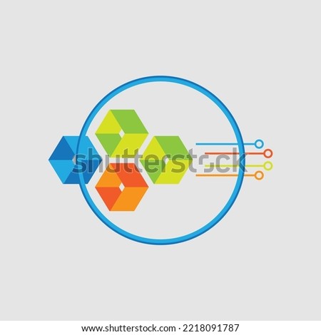 creative Innovation and technology company abstract vector logo template
