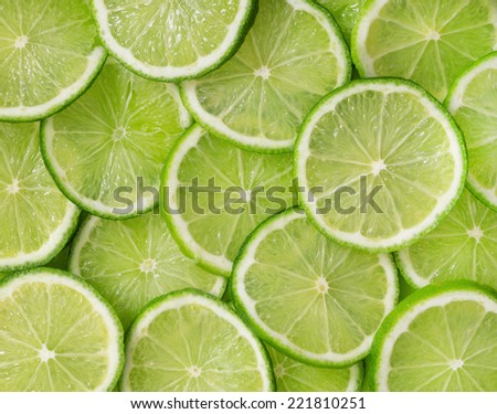 lime slices Royalty-Free Stock Photo #221810251