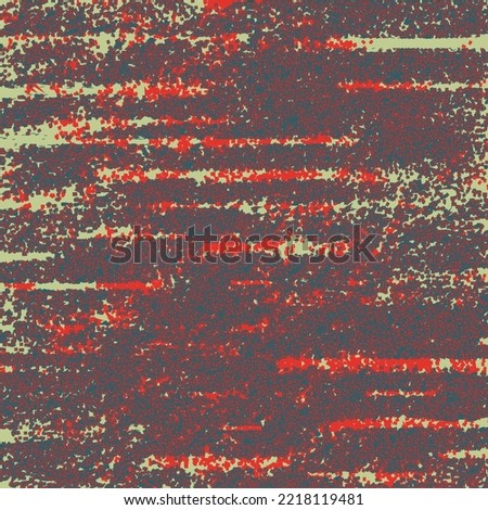 Paper or cardboard with stains and streaks in blue and red. Grunge striped background. Seamless pattern.