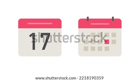 Calendar icon vector of month and day date schedule agenda flat modern graphic illustration isolated on white background clip art image