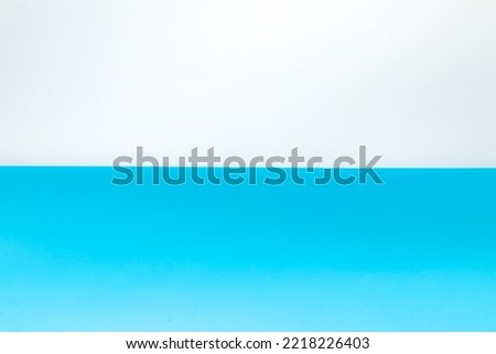 blue and white background half and half. ideal for copy space or logo