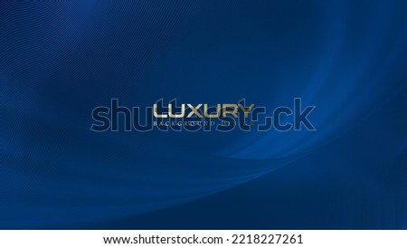 Luxuru blue abstract background design with diagonal line flow pattern. Vector horizontal template for digital premium business web banner, formal invitation, voucher, prestigious gift certificate Royalty-Free Stock Photo #2218227261