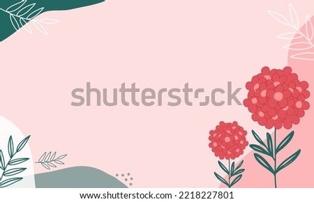 Flower background pink frame leaves love valentines pictures vector