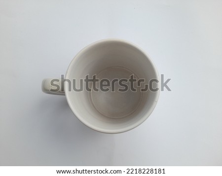 Clipping path. Close up of white mug mockup isolated on white background view. Blank Mug. Blank product. Coffee cup mockup. Mug ceramic blank.