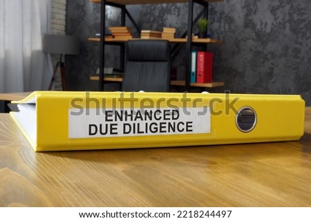 A Folder with papers about enhanced due diligence.