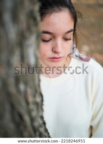 young woman on a nice day out in the countryside