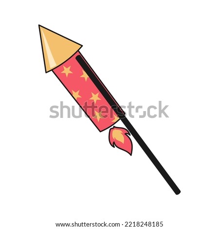 Retro Firework Rockets. illustration vector